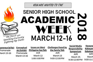 Senior High School Academic Week Invite