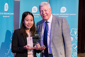 Alumna Tops World’s Largest Public Speaking Competition