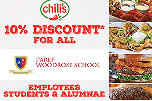 Employees Students & Alumnae: Chili’s 10% Discount for all