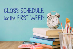 Special Schedule on the First Week of SY 2019-20