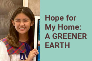 Student Writes About a Greener Earth